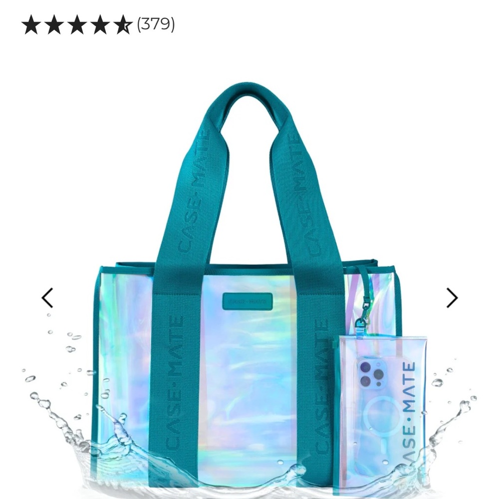 Case-Mate Teal Iridescent Tote Bag